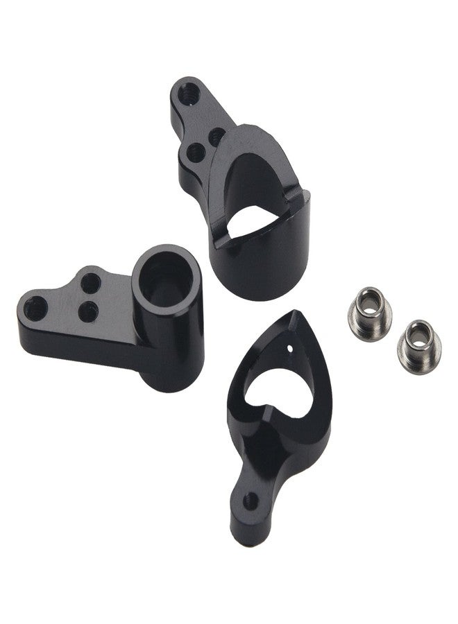 Share Goo ShareGoo RC Steering Knuckle Kit Hub Carrier C Hub Carriers Rear Axle Carrier Compatible with WLtoys 144001 1/14 RC Car Buggy Upgrade Parts,Black - Image 3